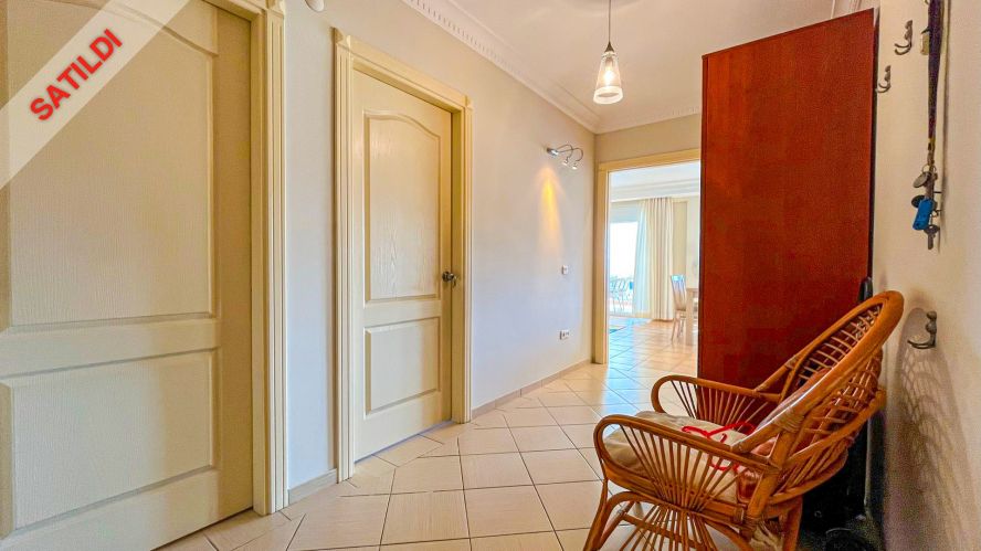 Ulusoy Sitesi (2+1 möblierte Wohnung in Alanya Oba, 500 M vom Meer entfernt)