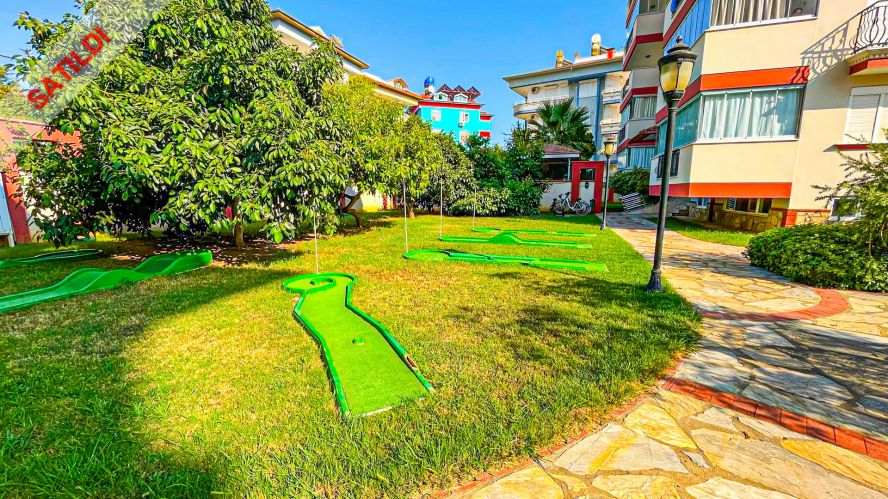 Ulusoy Sitesi (2+1 möblierte Wohnung in Alanya Oba, 500 M vom Meer entfernt)