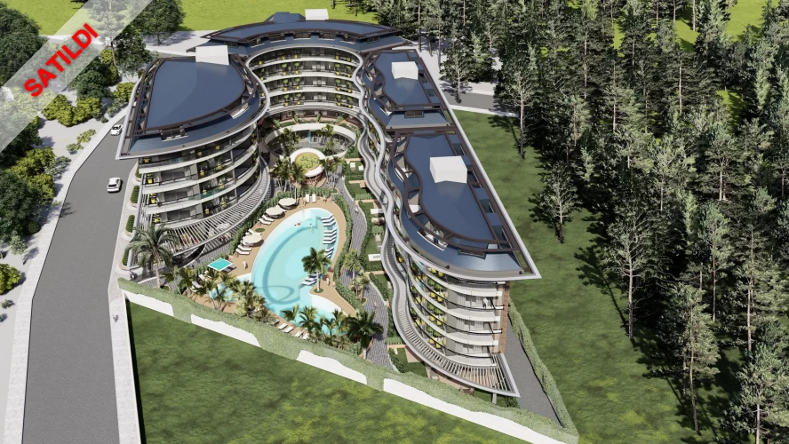 Oba Downtown (Wohnung zum Verkauf mit Meerblick in Oba Alanya)