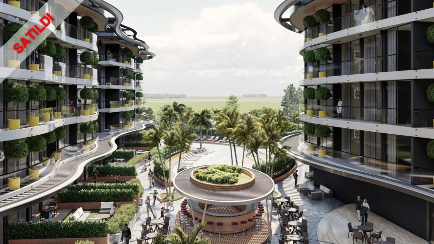 Oba Downtown (Wohnung zum Verkauf mit Meerblick in Oba Alanya)