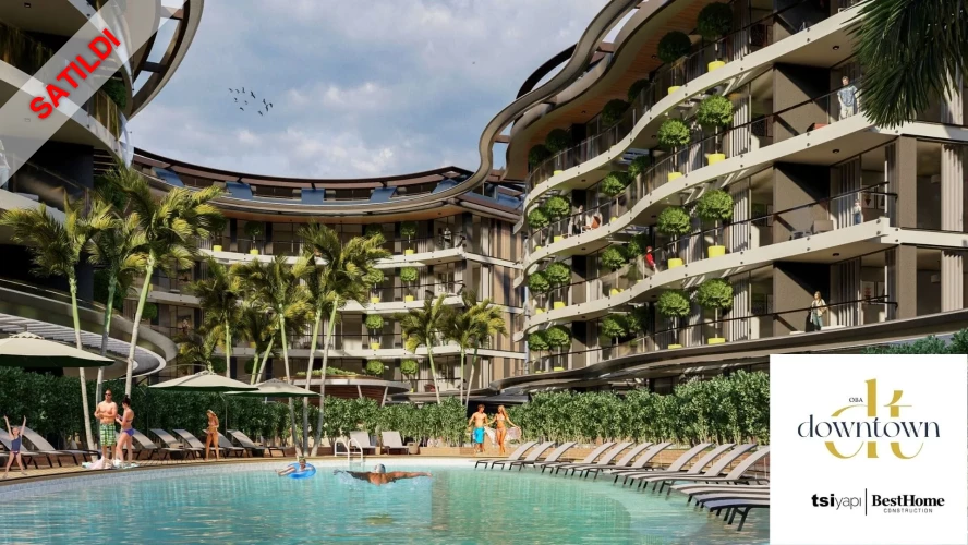 Oba Downtown (Wohnung zum Verkauf mit Meerblick in Oba Alanya)