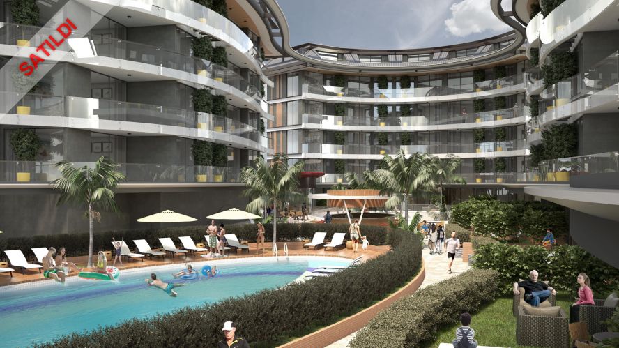 Oba Downtown (Sea View Apartment for Sale in Oba Alanya)