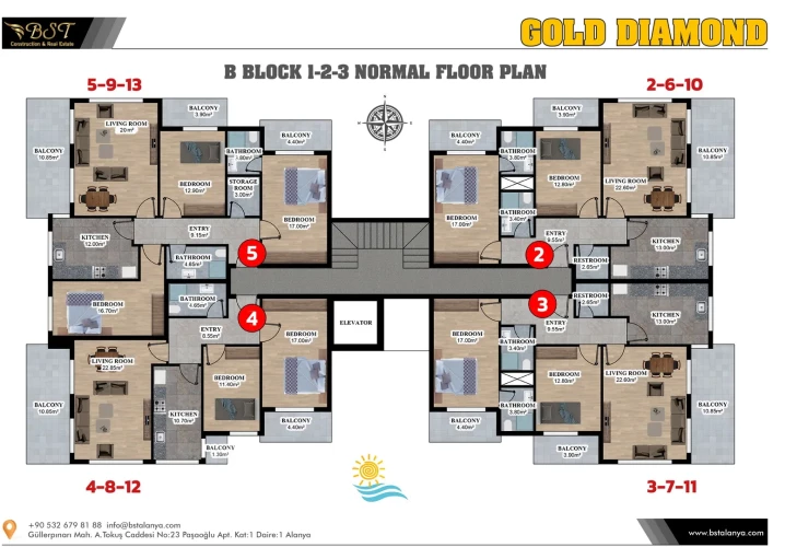 Oba Gold Diamond (Oba'da Satılık Lüks Daireler)
