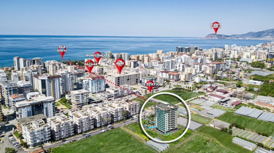 Ruby Tower Residence (Mahmutlar'da 1+1 Satılık Daire)