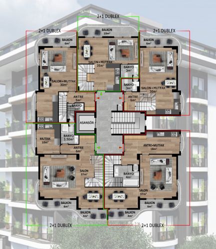 İnci Residence (Apartments for Sale in Kestel)