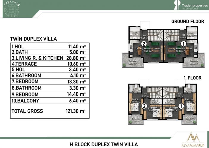 Casa Hills (Luxury Apartments for Sale in Kargicak, Alanya)