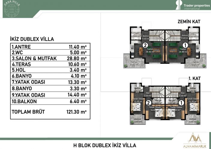 Casa Hills (Luxury Apartments for Sale in Kargicak, Alanya)