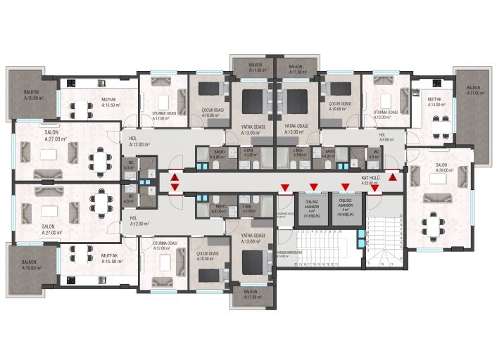 By Güzel 2001 (Apartments for Sale in Mahmutlar, Alanya)