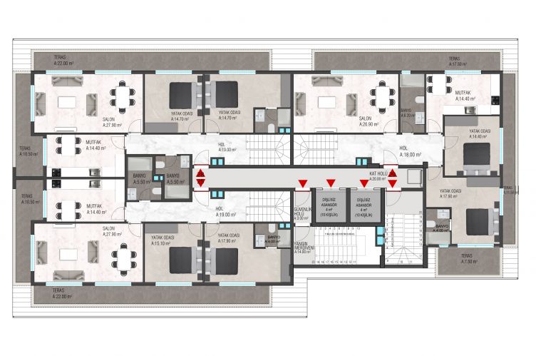 By Güzel 2001 (Apartments for Sale in Mahmutlar, Alanya)