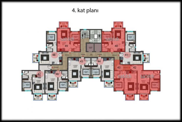 Loft Garden 4 (Flats from Project for Sale in Gazipaşa)