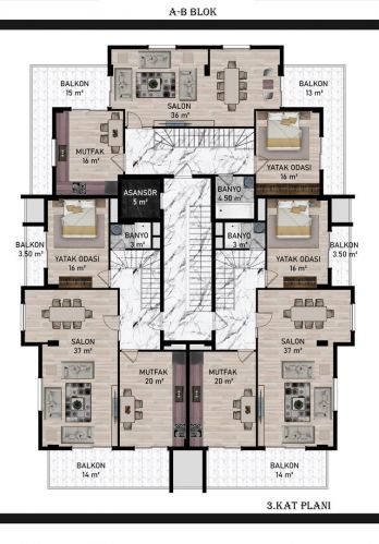 Özsoy Residence (Alanya Oba'da Satılık Konforlu Daireler)