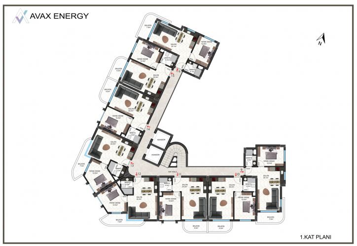 Avax Energy (Apartments for Sale from the Project in Oba, Alanya)