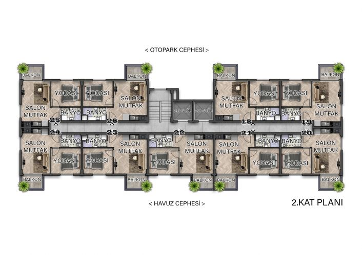 New Apartments for Sale in Landmark Gazipasa Housing Project