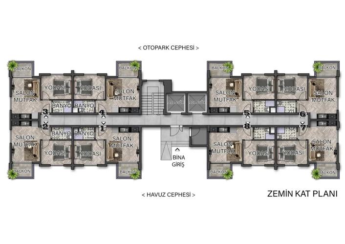Landmark Gazipaşa Konut Projesinde Satılık Yeni Daireler