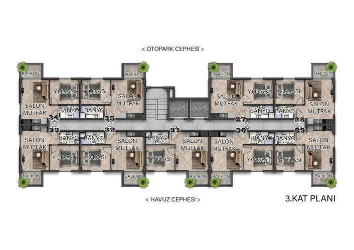 Landmark Gazipaşa Konut Projesinde Satılık Yeni Daireler