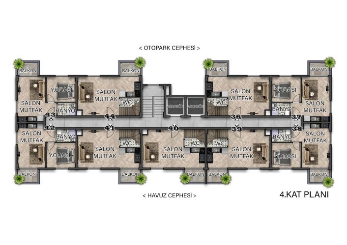 New Apartments for Sale in Landmark Gazipasa Housing Project