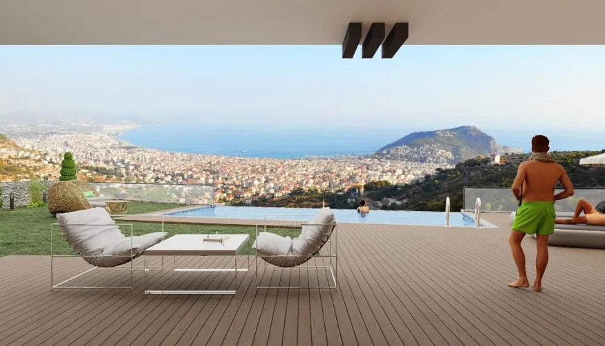 Villa White Palace 3 (Alanya Tepe'de Manzaralı 5+1 Satılık Villa)