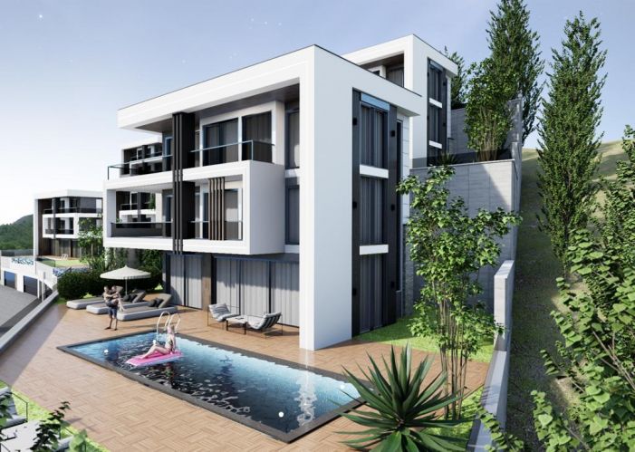 Villa White Palace 3 (5+1 Villa for Sale with a View in Alanya Tepe)