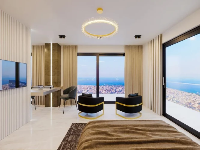 Villa White Palace 3 (Alanya Tepe'de Manzaralı 5+1 Satılık Villa)
