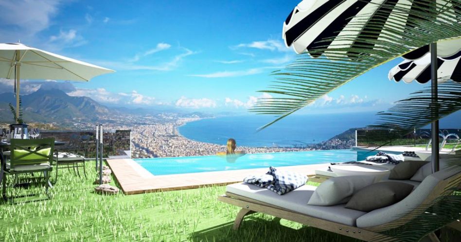 Villa White Palace 3 (5+1 Villa for Sale with a View in Alanya Tepe)