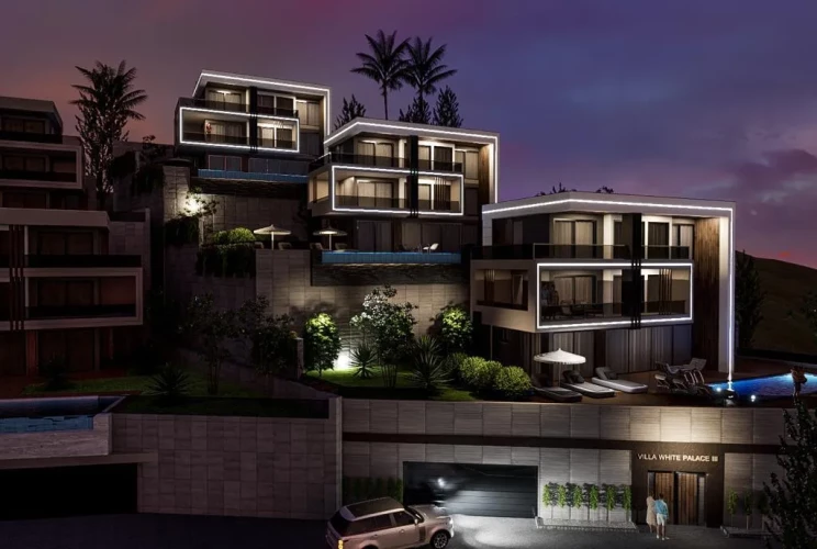 Villa White Palace 3 (Alanya Tepe'de Manzaralı 5+1 Satılık Villa)