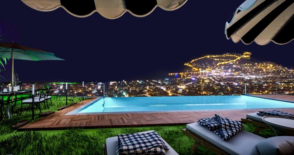 Villa White Palace 3 (5+1 Villa for Sale with a View in Alanya Tepe)