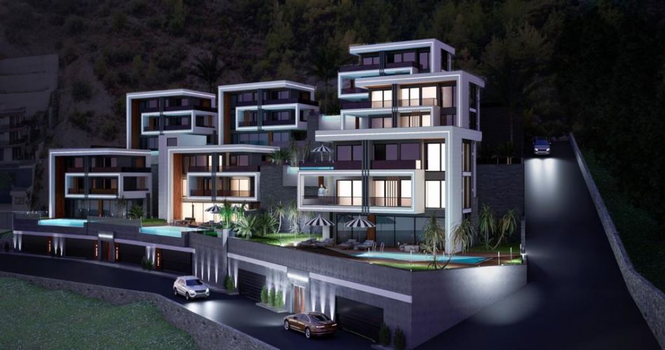 Villa White Palace 3 (5+1 Villa for Sale with a View in Alanya Tepe)