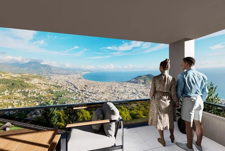 Villa White Palace 3 (Alanya Tepe'de Manzaralı 5+1 Satılık Villa)