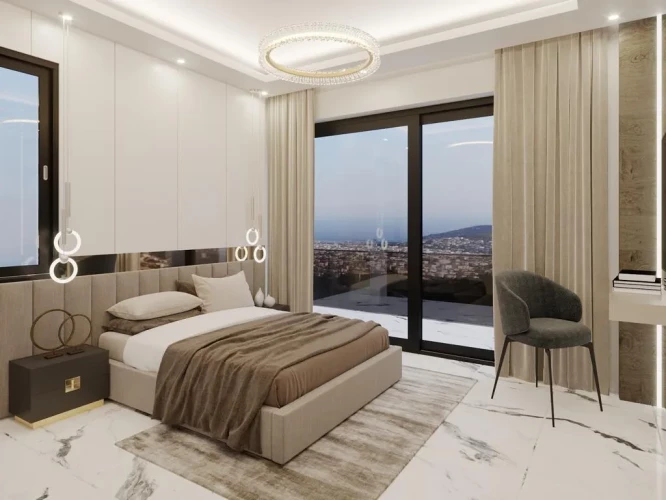 Villa White Palace 3 (Alanya Tepe'de Manzaralı 5+1 Satılık Villa)