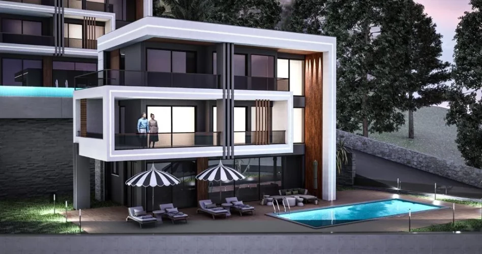 Villa White Palace 3 (Alanya Tepe'de Manzaralı 5+1 Satılık Villa)