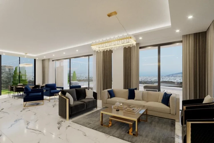Villa White Palace 3 (Alanya Tepe'de Manzaralı 5+1 Satılık Villa)