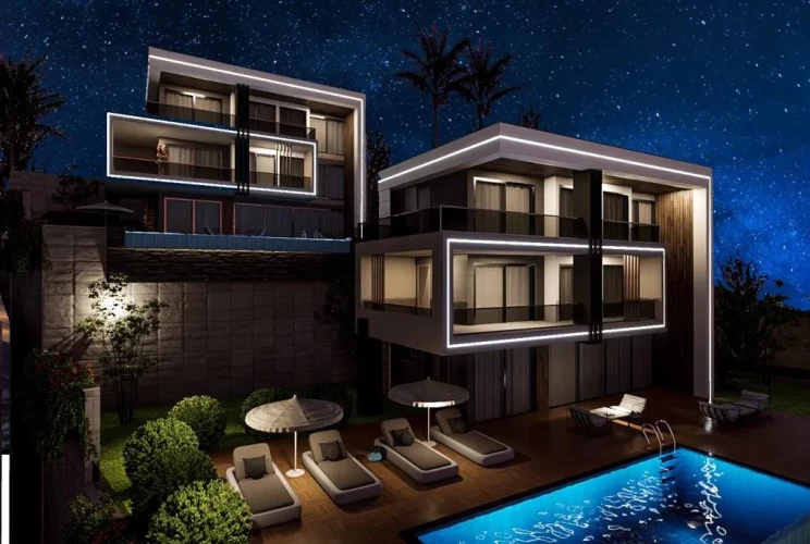Villa White Palace 3 (Alanya Tepe'de Manzaralı 5+1 Satılık Villa)