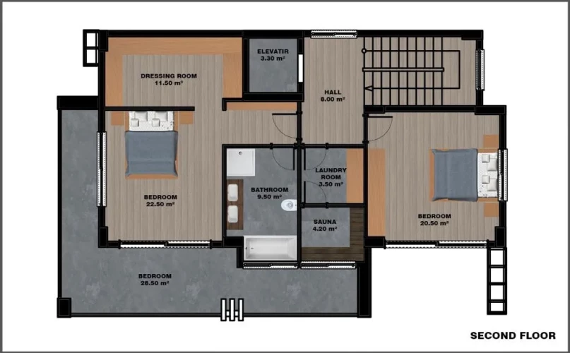 Villa White Palace 3 (Alanya Tepe'de Manzaralı 5+1 Satılık Villa)