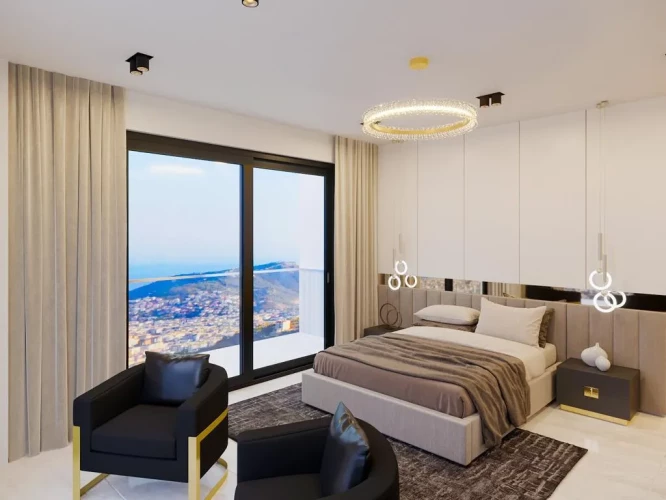 Villa White Palace 3 (Alanya Tepe'de Manzaralı 5+1 Satılık Villa)