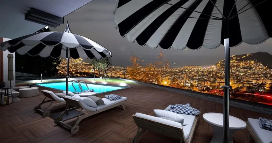 Villa White Palace 3 (Alanya Tepe'de Manzaralı 5+1 Satılık Villa)
