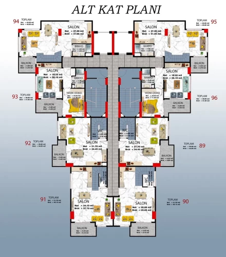 State Of Art A19 (1+1 Flat for Rent with Pool in Mahmutlar)