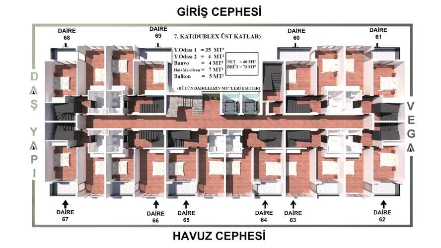 Luxuswohnungen zum Verkauf im Gazipaşa Vega-Projekt