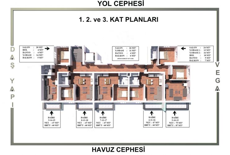 Luxury Flats for Sale in Gazipaşa Vega Project