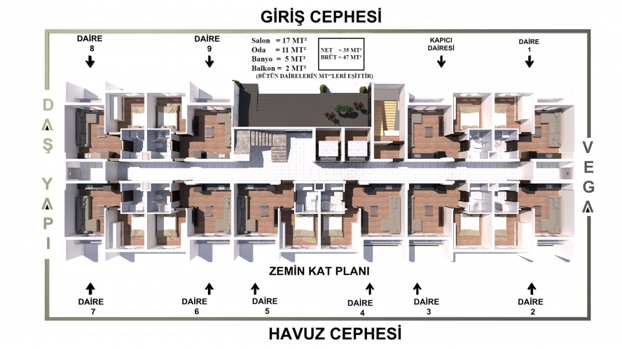 Luxury Flats for Sale in Gazipaşa Vega Project