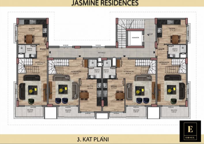 Jasmine Residence (Neue Wohnungen zum Verkauf in Okurcalar)