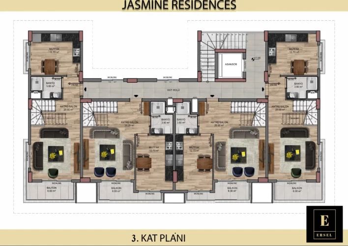 Jasmine Residence (Neue Wohnungen zum Verkauf in Okurcalar)