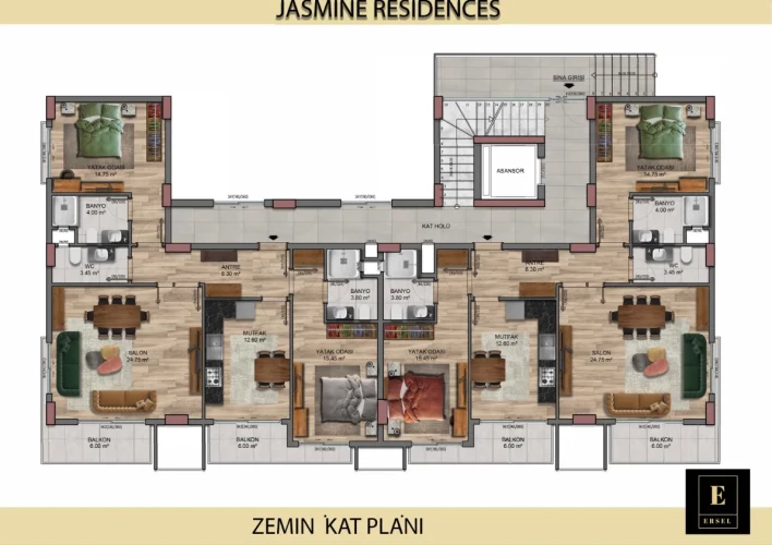 Jasmine Residence (Neue Wohnungen zum Verkauf in Okurcalar)