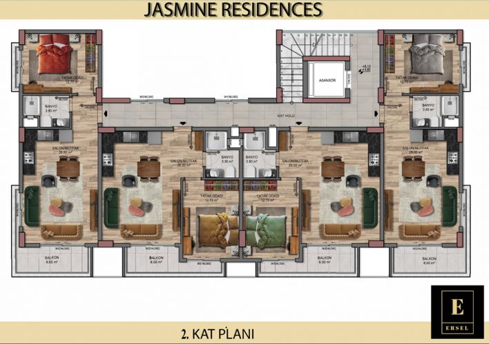 Jasmine Residence (Neue Wohnungen zum Verkauf in Okurcalar)