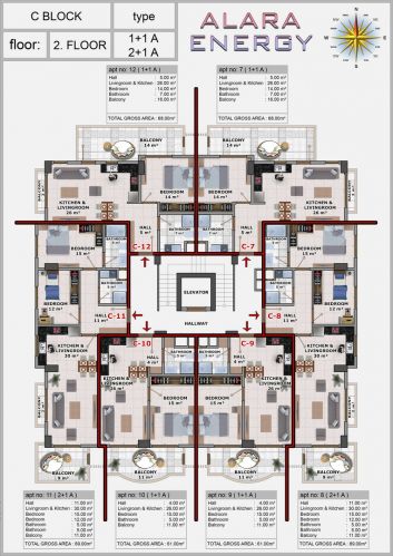 Alara Energy Residence (Luxury Residence Flats with Sea View in Okurcalar)