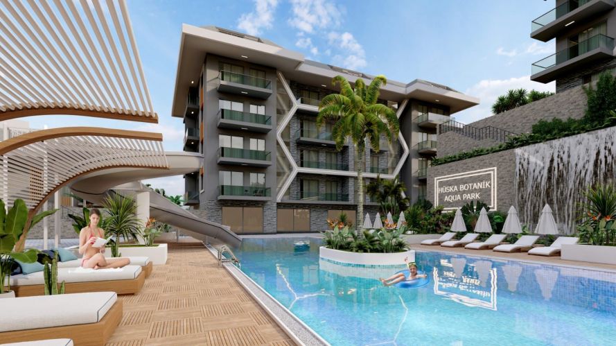 Botanik Aqua Park (Neue komfortable Apartments in Alanya Konaklı)