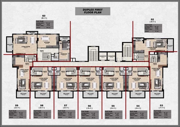 Nature Double Tree (Luxury Flats for Sale in Gazipaşa Pazarcı)