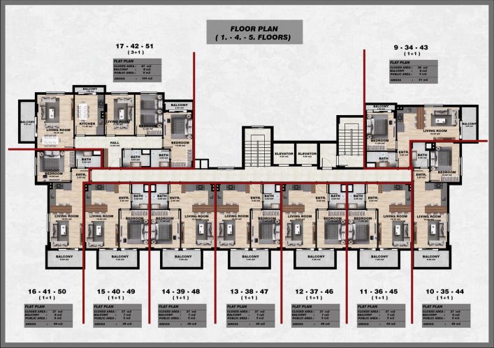 Nature Double Tree (Luxury Flats for Sale in Gazipaşa Pazarcı)