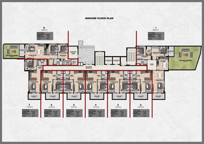 Nature Double Tree (Luxury Flats for Sale in Gazipaşa Pazarcı)