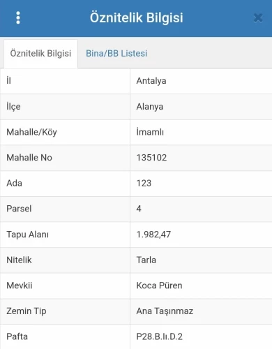 Single Title Field for Sale in Alanya