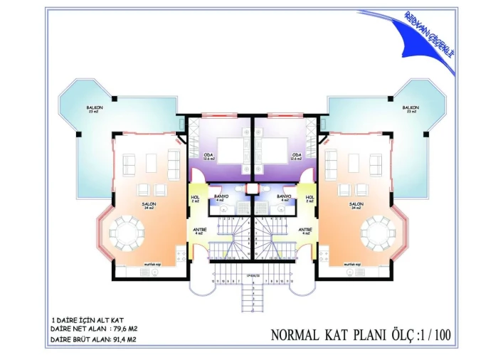 Erbayrak Residence (3+1 Maisonette-Villen zum Verkauf in Tepe Mahallesi)